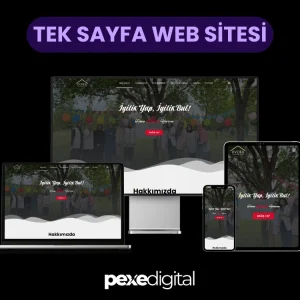 Mağaza Tek Sayfa Web Tasarım Pexe Digital